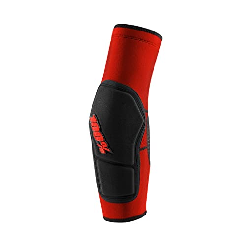 1 Unisex-Erwachsene Ridecamp Ellenbogenschoner, rot/schwarz, XL
