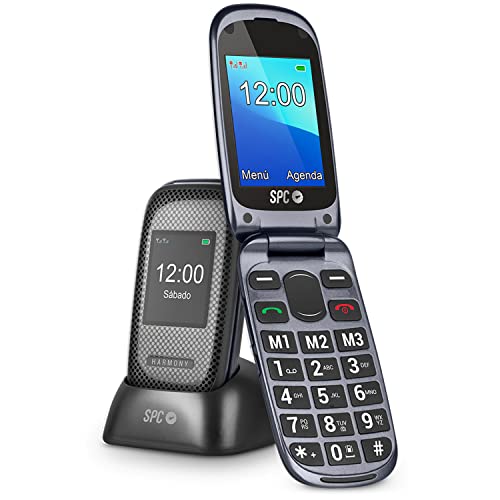 SPC Harmony Mobiltelefon Dual SIM mit Telefonbuch, Großen Ziffern und Buchstaben, Direktspeicher und SOS-Taste