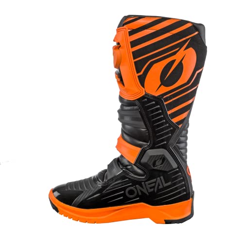 O'NEAL | Motocross-Stiefel | Enduro Motorrad | Anti-Rutsch Außensohle für maximalen Grip, Ergonomischer Fersenbereich, Perforiertes Innenfutter | RMX Boot EU | Erwachsene | Schwarz-Orange | Größe 45