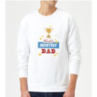 World's Greatest Dad With Trophy Sweatshirt - White - M - Weiß