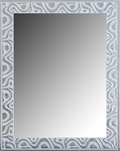 Leinwände Levante DA0002 – 12 – Spiegel Dekoration Ankleidezimmer/Kopfteil/Sideboard, 166 x 65 cm, weiß und Silber