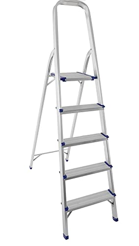 Leiter aus Aluminium, zusammenklappbar, leicht, 5 Stufen