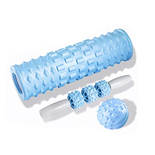 Faszienroller Rückenrolle Rückenmassagegerät Massage Roller Stick Weichschaumwalze Schaumstoffrolle Schaumstoffrollen für Muskeln Rollenmassagegerät blue,set