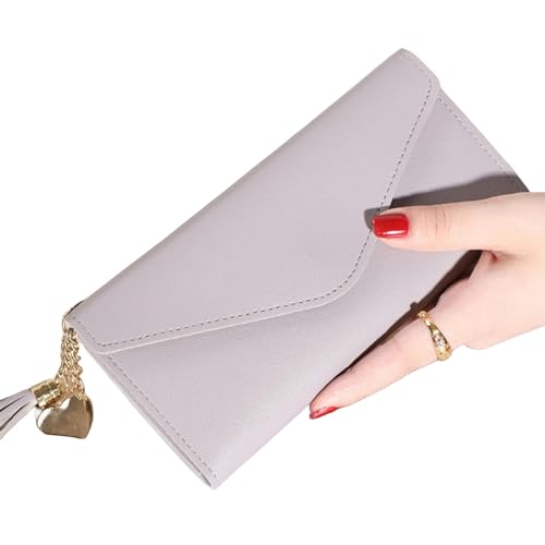 MdybF Geldbörse Damen Mode Frauen Brieftaschen Einfache Reißverschlussbaus Long Sektion Clutch Ladies Wallet Wallet-Lila
