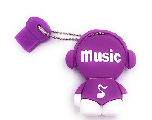 H-Customs Music Man Lila mit Note USB Stick 128 GB USB 3.0