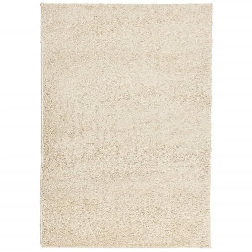 vidaXL Teppich Shaggy Hochflor, Bodenteppich Weich Flauschig, Flächenteppich für Wohnzimmer Schlafzimmer Flur, Flurteppich Hochflorteppich, Modern, Golden 240x340cm