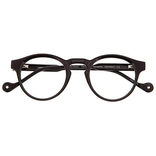 DIDINSKY Blaulichtfilter Brille für Damen und Herren. Blaufilter Brille mit stärke oder ohne sehstärke für Gaming oder Pc. Acetate Tempel und Blendschutzgläser. Graphite +1.5 – DIPITTI
