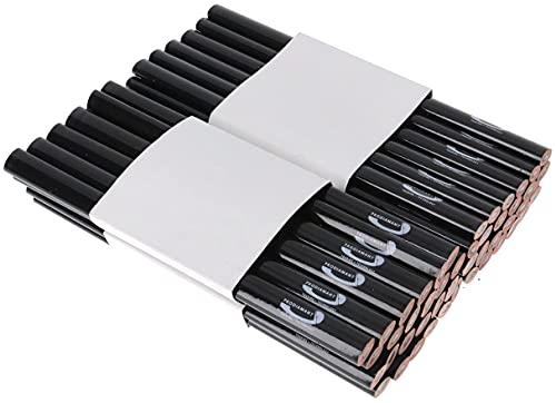 PRODIAMANT Zimmermannsbleistift oval, 175mm lang, grau, Der perfekte Bleistift für Industrie und Handwerk, 48 Stück