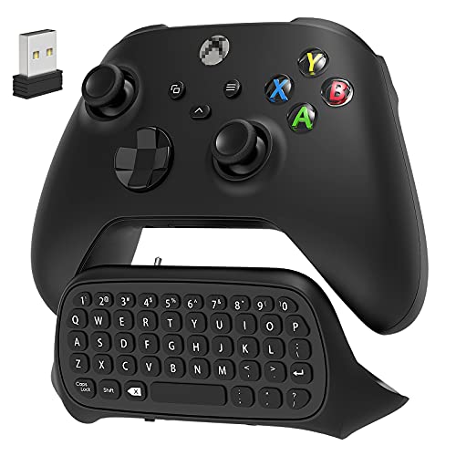 Tastatur für Xbox Series XSXbox OneS Controller, kabellose BluetoothSpieleChatpadTastatur mit USBEmpfänger, integriertem Lautsprecher und 3,5mmAudioBuchse für XSXSOneS Controller