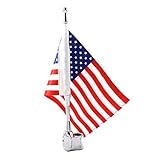 Halterung für Motorrad-Flaggenmast und Fahnenmast, 14 x 23 cm, amerikanische Flagge, für Honda GL1800 GL1500 Goldwing alle Jahre