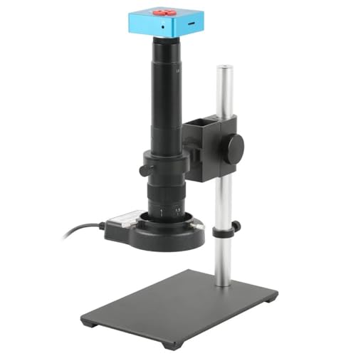 Mikroskop-Zubehör-Kit 55MP 4K 2K HDMI USB Digital Industrie Video Mikroskop Kamera + 180X 200X 500X C Mount Objektiv for Telefon PCB Löten Uhr Reparatur Mikroskopische Objektträger (Size : 300X)