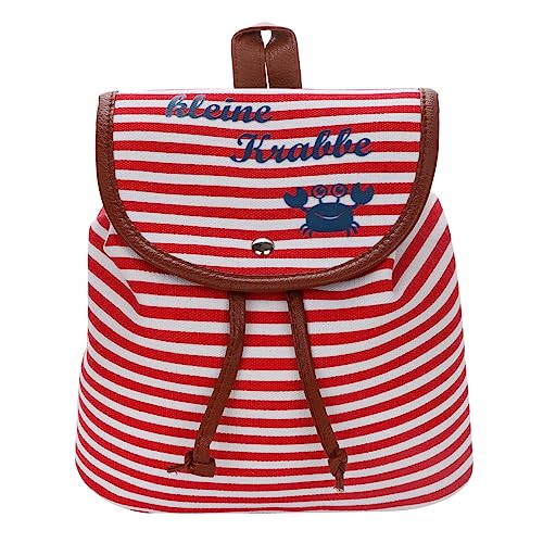 Sonia Originelli XS Rucksack kleine Krabbe Streifen Maritim Daypack Farbe Rot-Marine
