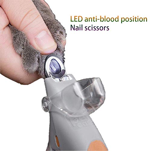 qiuqiu Pet Nail Trimmer, Dog Nail Scissors, LED-Leuchten Anti-Blood Manicure Supplies, Cat und Dog Nail Scissors Pet Claw Scissors