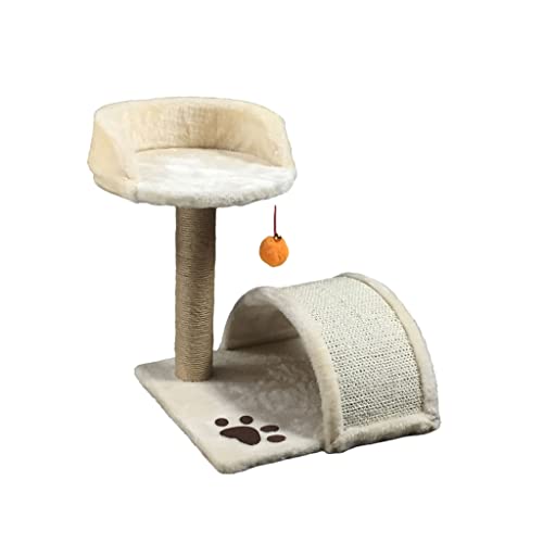 Kletternde Katze Katzenhaus Katzenkratzbaum Katzenklettergerüst mit Sisalseil Katzenbett und Kratzbaum Interaktiver baumelnder Ball Katzenturm Katzenbaum