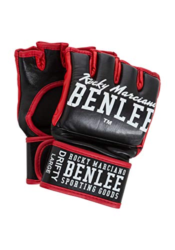 BENLEE Rocky Marciano Unisex - Erwachsene DRIFTY Leather MMA Gloves, Black, L