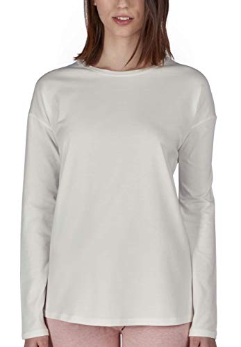 Skiny Damen Sleep & Dream Shirt Langarm Schlafanzugoberteil, Elfenbein (Ivory 7608), (Herstellergröße: 38)