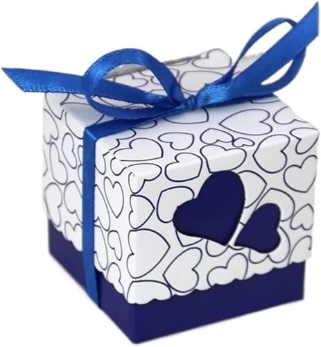 ❀ Süßigkeiten-Schachtel, 10 Stück ausgehöhlte Liebes-Hochzeitsboxen, Geschenkbevorzugung, Süßigkeitenbox, Band, lila, rosa Süßigkeiten, Geschenkboxen, Papierbox, Geschenktüten, süß (Farbe: G, Größe: 1