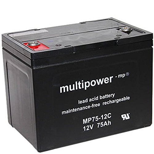 Multipower MP75-12C 12V/ 75000mAh Zyklenakku Blei Bleigel Akku Zyklenfest