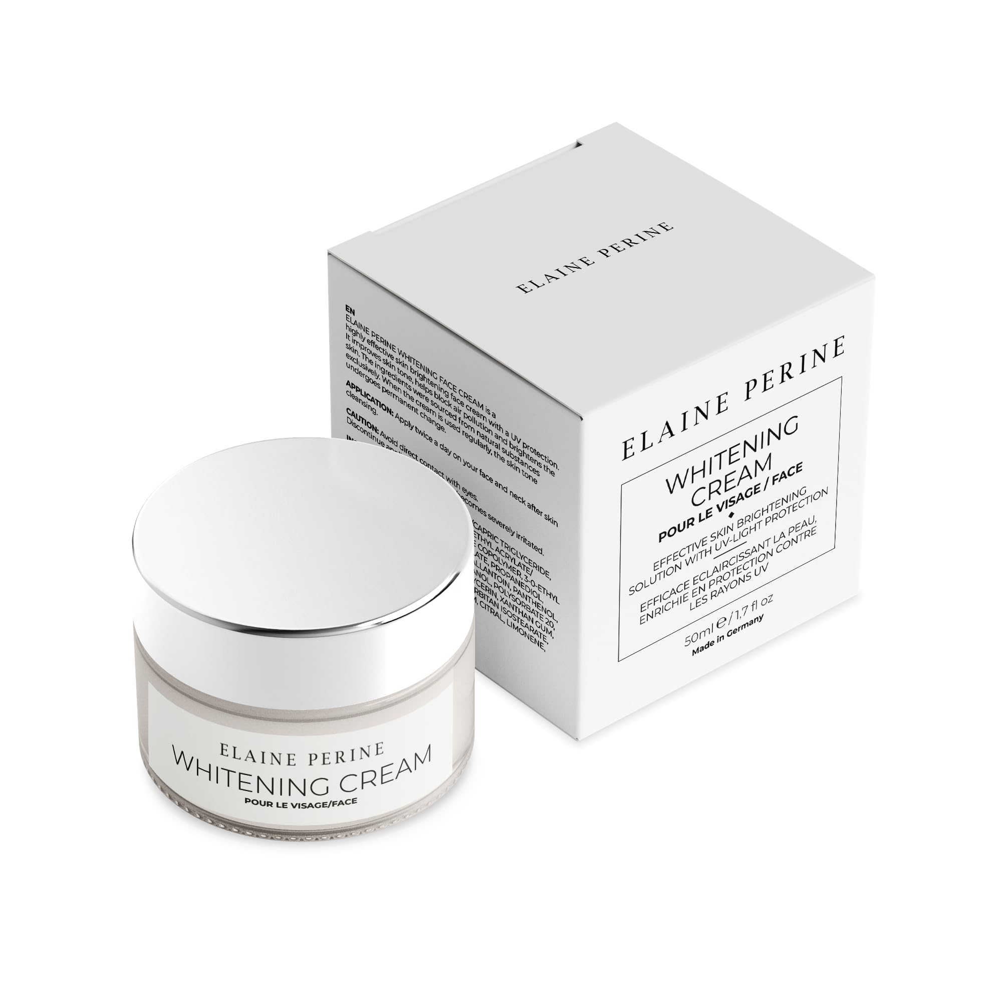 Whitening Cream Face - Aufhellungscreme Gesicht mit UV-Schutz für gleichmässigen Teint (50ml) von Elaine Perine™ | 𝗠𝗔𝗗𝗘 𝗜𝗡 𝗚𝗘𝗥𝗠𝗔𝗡𝗬
