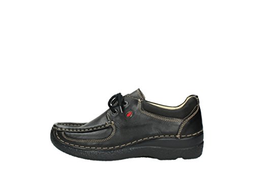Wolky Comfort Schnürschuhe Roll Shoe - 30000 Leder schwarz - 40