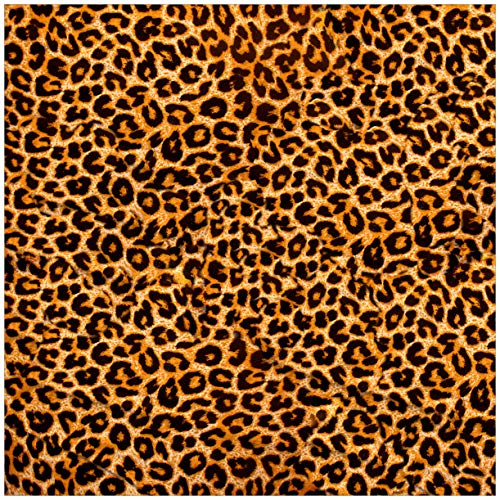 Wallario Möbeldesign/Aufkleber, geeignet für IKEA Lack Tisch - Leopardenmuster in orange schwarz in 55 x 55 cm