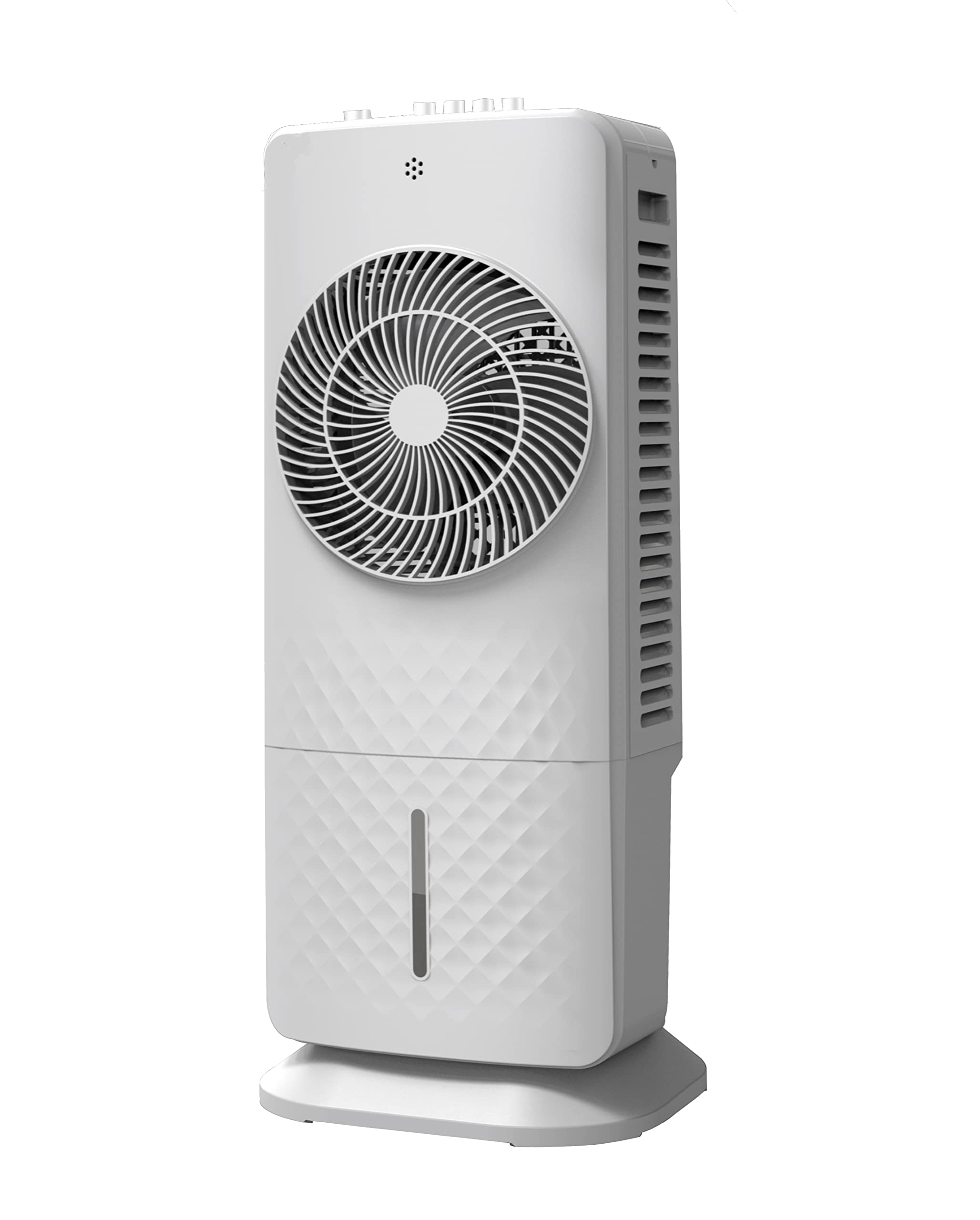 BE COOL Design-Luftkühler – Effektive Kühlung für Innenbereich, inkl. Luftreinigung und Befeuchtung, energiesparender und geräuscharmer Betrieb – 5 L, Weiß