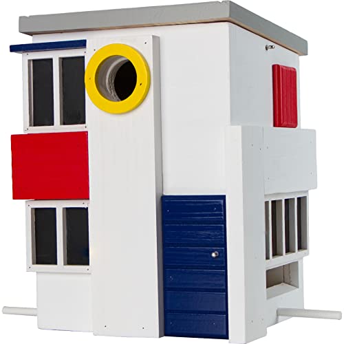 Wildlife Garden - Multiholk - Vogelhaus - Futterhaus - De Stijl - Maße: 18,4 x 19,4 x 24,7 cm