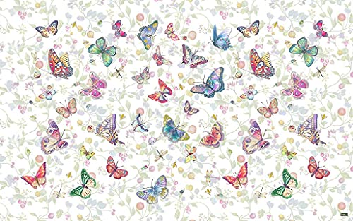 Vilber Kids Schmetterling Teppich, Vinyl, Mehrfarbig, 100 x 153 x 0.2 cm
