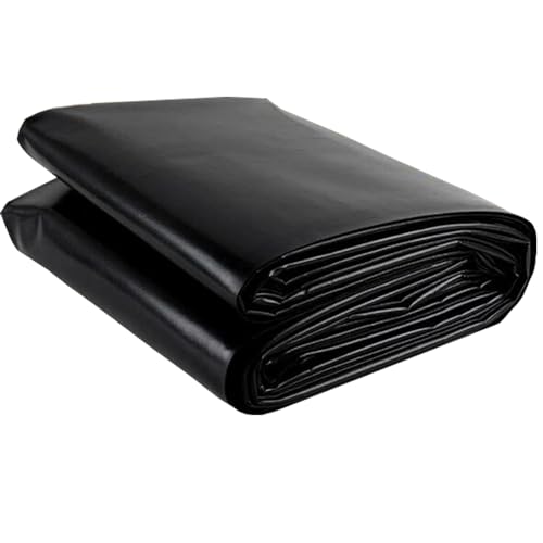 MEIGS Teichfolie 3M X 3M, Schwarz HDPE Teichfolien, Flexibel Gartenteiche Dichtungsfolie Teichmembran Für Fischteiche, Brunnen, Wassergarten Und Wasserfall (Größe : 2 * 4m(0.2mm))