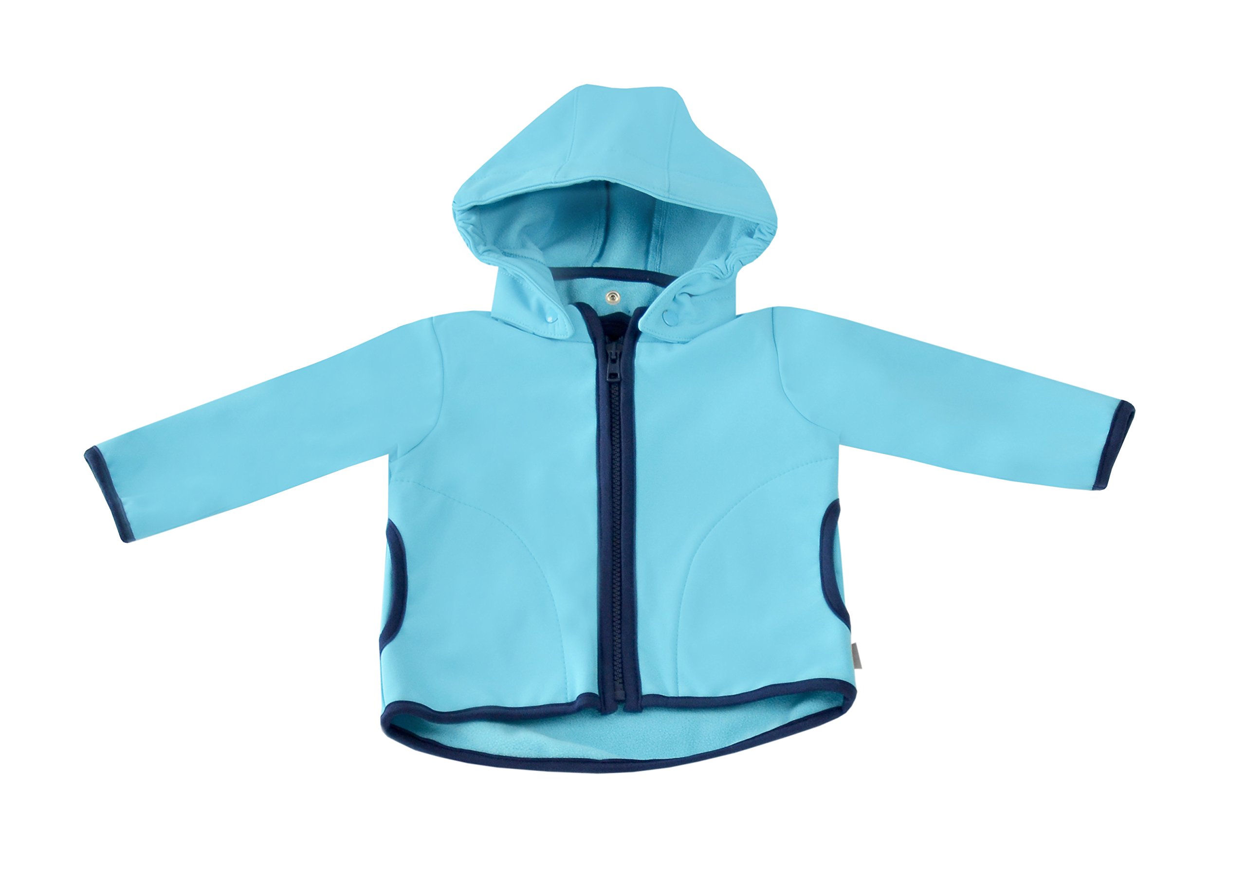 be! Baby/Kinder Softshell Jacke mit Leichter Fleece-Schicht innen, Wassersäule: 10.000 mm, Gr. 80/86, türkis