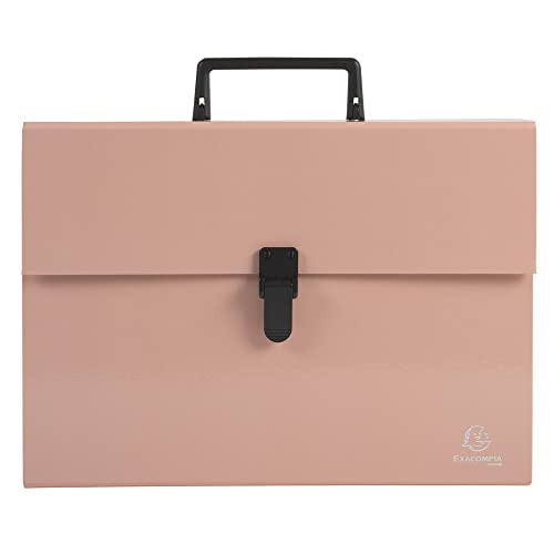 Exacompta - Art.-Nr. 56767E – Koffer mit 18 Fächern – bunte Dehnfalte – Maße: 32 x 24 cm – für A4 – PEFC-zertifiziert – Farbe: Korallenrot