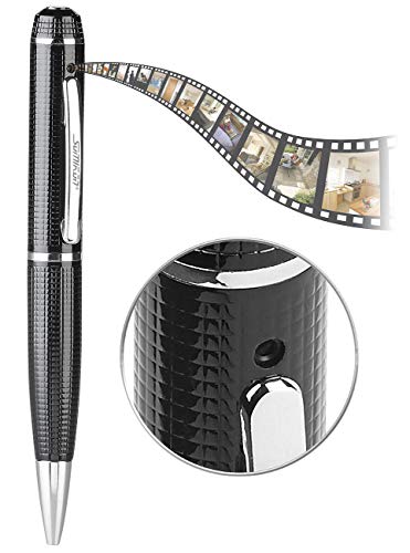 Somikon Stiftkamera: Kugelschreiber-Videokamera mit Full HD, Blauer Mine und Foto-Funktion (Kamera Stift, Kugelschreiber mit Kamera, Bewegungserkennung)