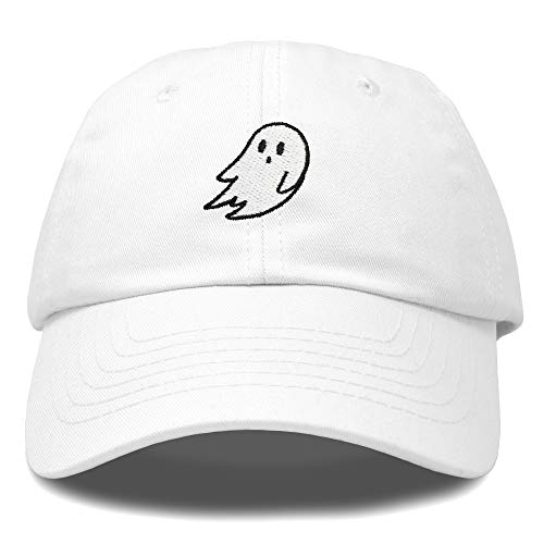 DALIX Geister-Stickerei Dad Hat Baseball Cap Cute Halloween, Weiß, Einheitsgröße