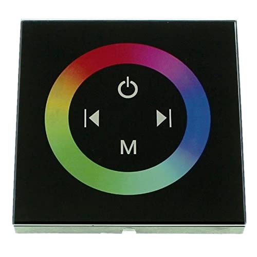 RGB Touch Panel Controller schwarz TM08-12.24V 12A - Glas Design Optik