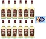 12er-Pack Ponti Weißweinessig,Aroma Antico Aceto di Vino Bianco,100% Italienischer Essig,500ml Glasflasche + 1er-Pack Kostenlos Felce Azzurra Talkumpuder, 100g-Beutel