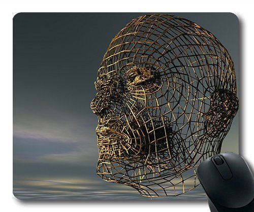 (Precision Lock Edge Mouse Pad) Head Human Head Half Profile Portrait Side View Gaming Mouse Pad Mouse Mat for Mac or Computer
