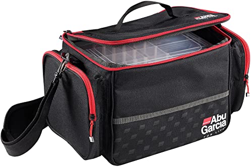 Abu Garcia Unisex – Erwachsene Shoulder Bag, Schwarz, Grau, Rot