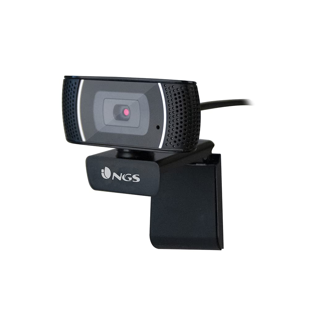 NGS XPRESSCAM1080 - Full HD 1920x1080 Webcam mit USB 2.0 Anschluss, integriertem Mikrofon, realer 2Mpx Auflösung und Plug&Play