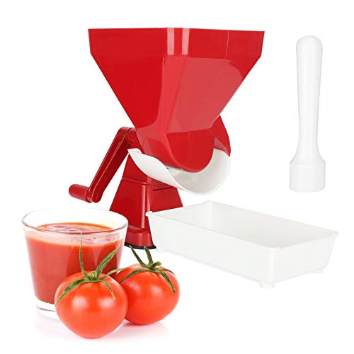 Manueller Tomaten-Entsafter,Tomatenpresse mit großer Kapazität Saft- und Beerenpresse, Mit Saugnapf zur Bodenbefestigung für Obst-Gemüse-Küchenwerkzeug