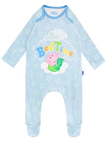 Peppa Pig Baby Jungen George Wutz Schlafanzug Blau 44-50