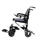 Electric Wheelchair Folding Lightweight Wheelchai Electric Wheelchair Fully Automatic Portable Foldable Wheelchair for The Elderly Quick Folding Aluminum Alloy (6A without Back Control)