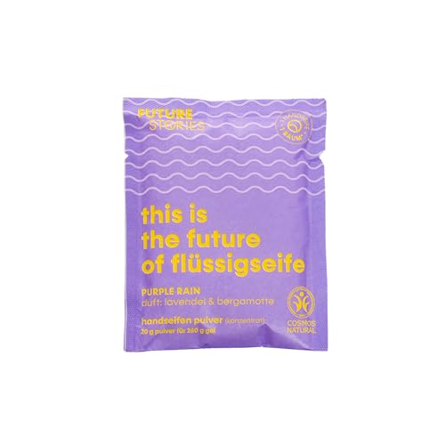 FUTURE STORIES Pulver für flüssige Handseife - mit Aloe Vera, nachhaltig vegan - 6er Pack (6x 20 g) Lavendel, Bergamotte