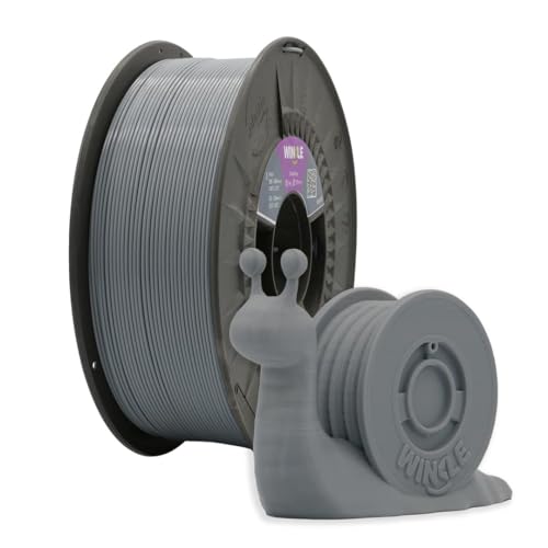Winkle PLA HIGH SPEED Turbo Grey Filament | PLA 1,75 mm | Druckfilament | 3D-Drucker | 3D-Filament | hohe Geschwindigkeit | Farbe Turbo Grey | Spule mit 1000 g