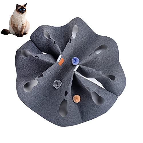 XIAN Spielmatte für Katzen, interaktives Kratzbett, veränderbare Form, langlebiger Spielteppich für Katzen, interaktiver Kratzteppich für Katzen