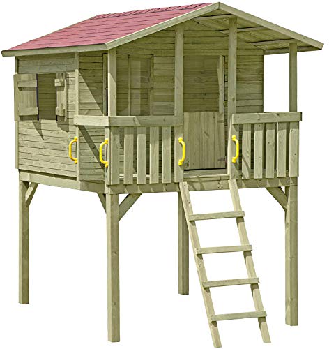 Stelzenhaus Spielhaus Tom aus Holz mit Veranda