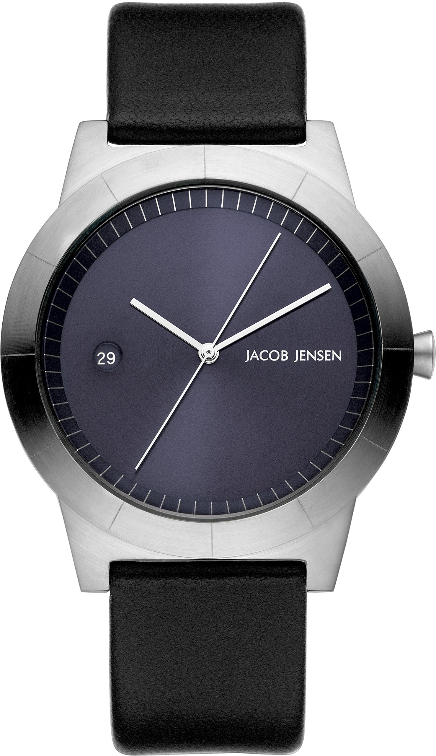 Jacob Jensen Herren Analog Quarz Uhr mit Leder Armband 141