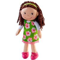 HABA 303666 - Puppe Coco | Stoffpuppe zum Spielen und Kuscheln | Puppe aus weichen, waschbaren Materialien | Geschenk zum 1. Geburtstag | Größe: 30 cm