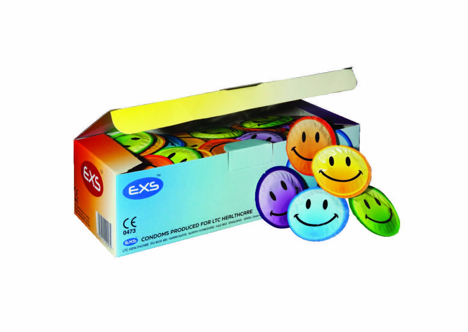 EXS Smiley Face Condoms With Raised Dots Pack 144