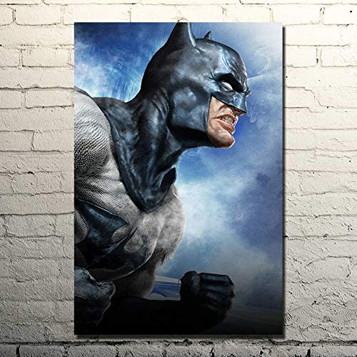cnmd DIY Malen nach Zahlen Batman Art Videospiel Tote Heldenfigur malen nach zahlen pinsel Kits Kunstwerk Geeignet für Wohnzimmerdekoration für50x70cm(Kombinationsfeld)