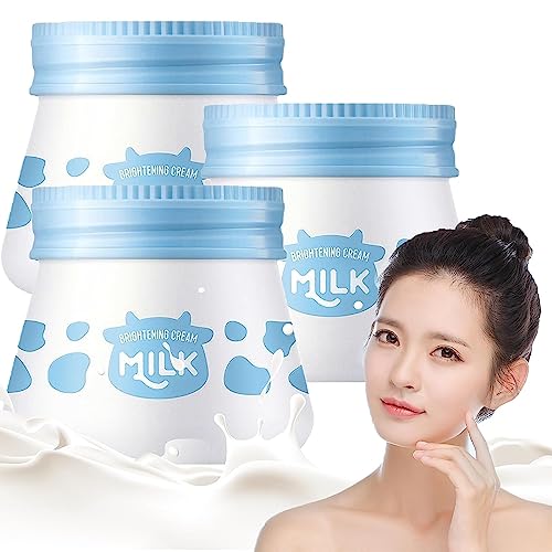 55g Milk Skin Cream Face Moisturizing Hydrating Brightening Nourishing Cream, 55g Brightening Cream Milk, 55g Milk Brightening Cream. (3PCS)